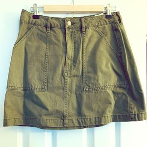 🎉 4/25 New H&M Military Green Denim Skirt Size 8
